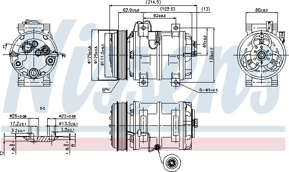 Nissens 89317 - Compressor, air conditioning autospares.lv