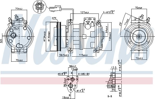 Nissens 89382 - Compressor, air conditioning autospares.lv