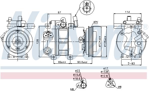 Nissens 89296 - Compressor, air conditioning autospares.lv