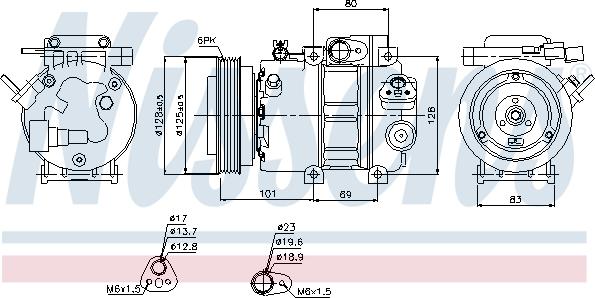 Nissens 89298 - Compressor, air conditioning autospares.lv