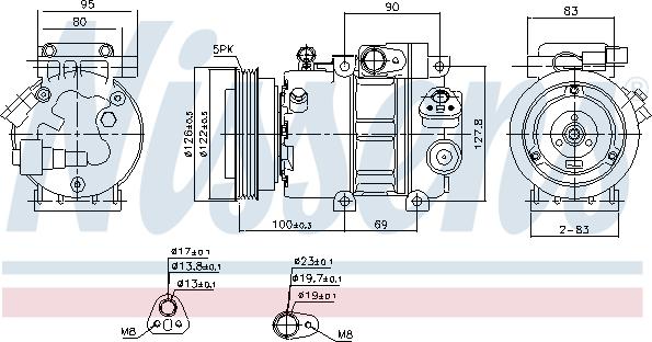 Nissens 89292 - Compressor, air conditioning autospares.lv