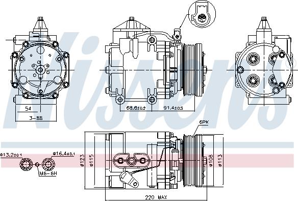 Nissens 89248 - Compressor, air conditioning autospares.lv