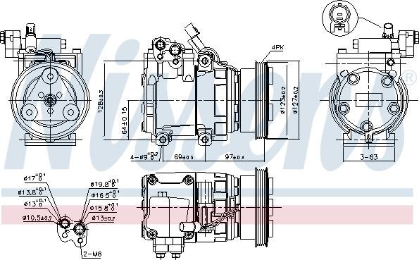 Nissens  89253 - Compressor, air conditioning autospares.lv