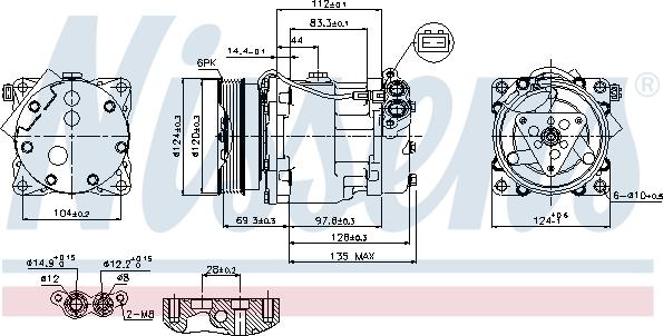 Nissens 89203 - Compressor, air conditioning autospares.lv