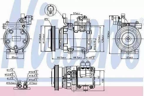 Koreastar KCPH-145 - Compressor, air conditioning autospares.lv