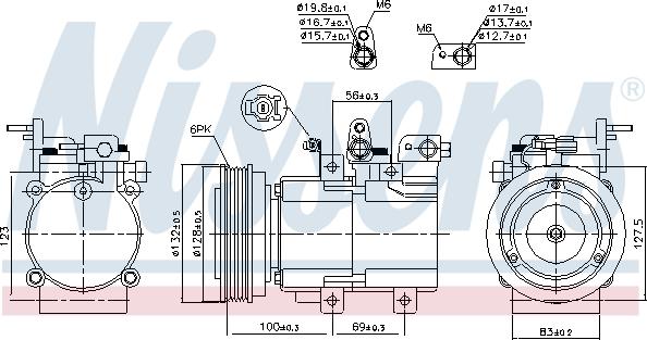 Nissens  89238 - Compressor, air conditioning autospares.lv