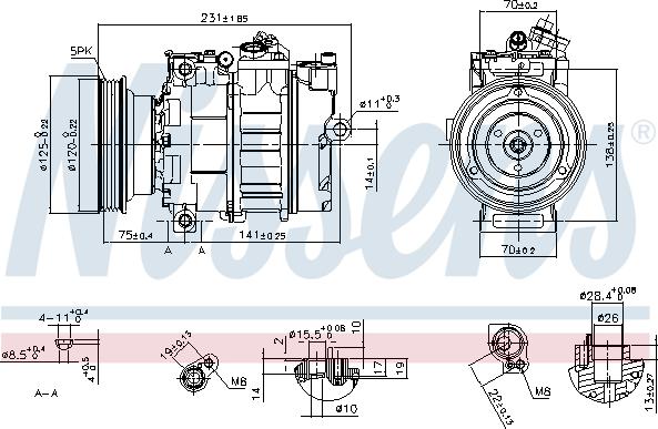 Nissens 89232 - Compressor, air conditioning autospares.lv