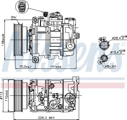 Nissens 89237 - Compressor, air conditioning autospares.lv