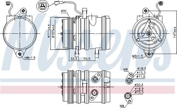 Nissens  89275 - Compressor, air conditioning autospares.lv