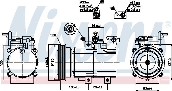 Nissens  89276 - Compressor, air conditioning autospares.lv