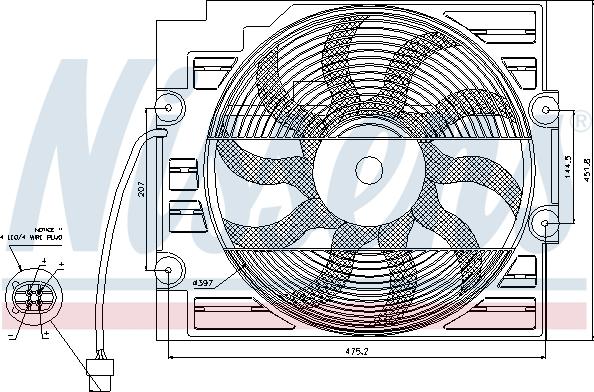 Nissens 85421 - Fan, radiator autospares.lv