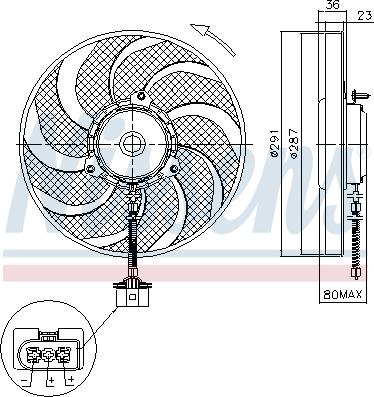 Nissens 85545 - Fan, radiator autospares.lv