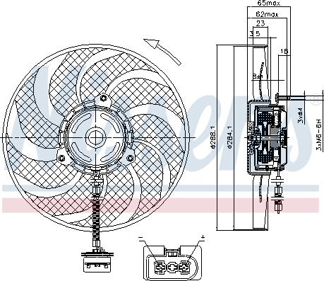 Nissens 85541 - Fan, radiator autospares.lv