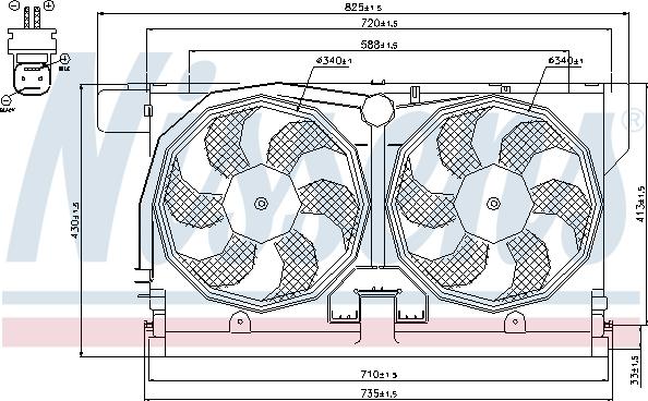 Nissens 85513 - Fan, radiator autospares.lv