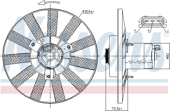 Nissens 85539 - Fan, radiator autospares.lv