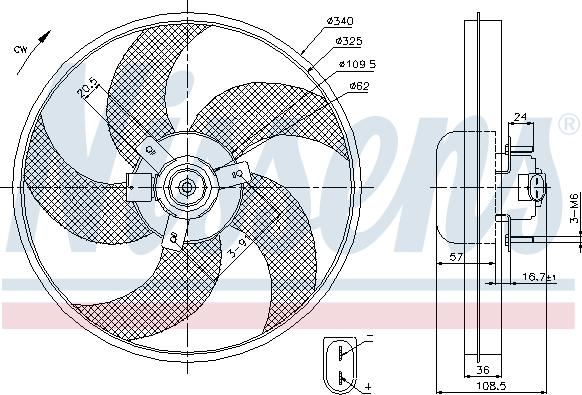 Nissens 85668 - Fan, radiator autospares.lv