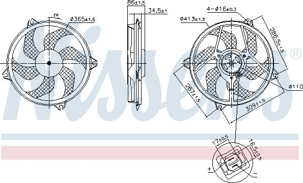 Nissens 850093 - Fan, radiator autospares.lv