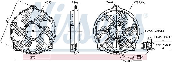 Nissens 850073 - Fan, radiator autospares.lv