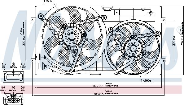 Nissens 85250 - Fan, radiator autospares.lv