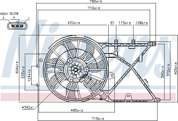 Nissens 85210 - Fan, radiator autospares.lv