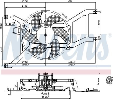 Nissens 85709 - Fan, radiator autospares.lv