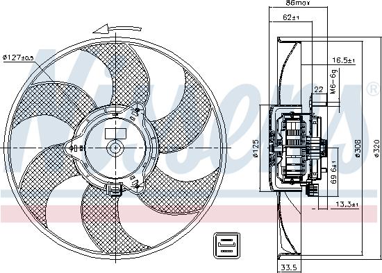 Nissens 85705 - Fan, radiator autospares.lv