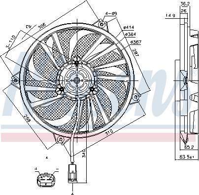 Nissens 85789 - Fan, radiator autospares.lv