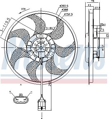 Nissens 85784 - Fan, radiator autospares.lv