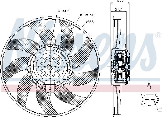 Nissens 85727 - Fan, radiator autospares.lv