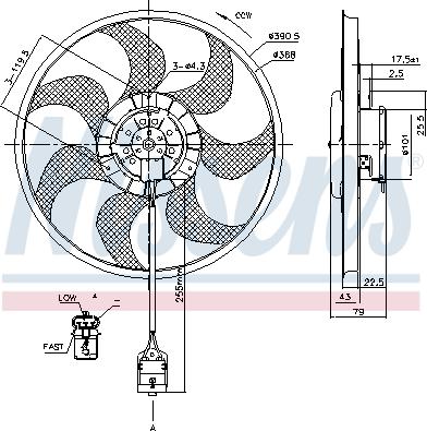 Nissens 85777 - Fan, radiator autospares.lv