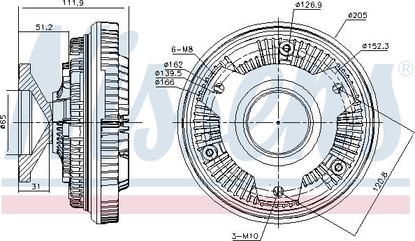 Nissens 86072 - Clutch, radiator fan autospares.lv