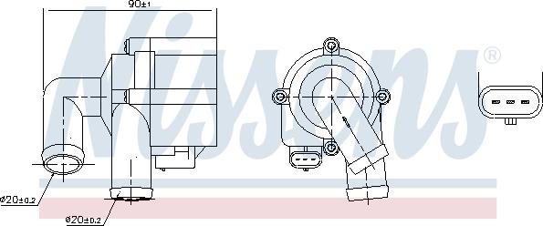 Nissens 831072 - Water Pump autospares.lv