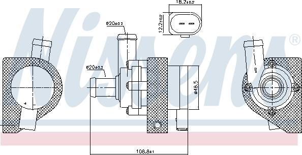 Nissens 832109 - Water Pump autospares.lv