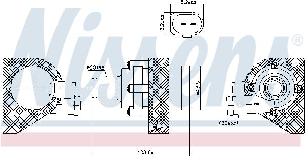 Nissens 832110 - Additional Water Pump autospares.lv