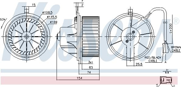 Nissens 87068 - Interior Blower autospares.lv