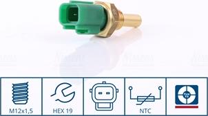 Nissens 207056 - Sensor, coolant temperature autospares.lv