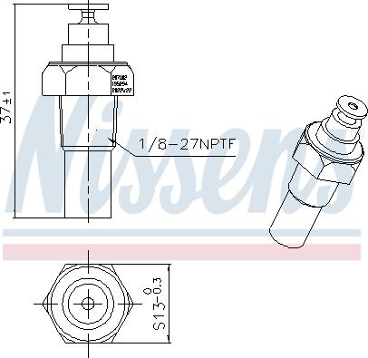 Nissens 207002 - Sensor, coolant temperature autospares.lv