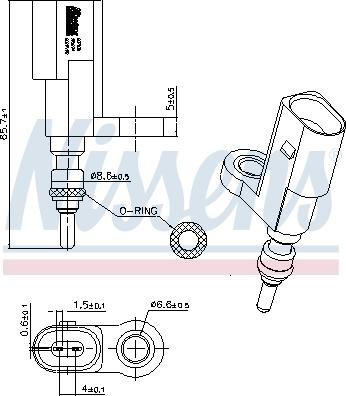 Nissens 207030 - Sensor, coolant temperature autospares.lv