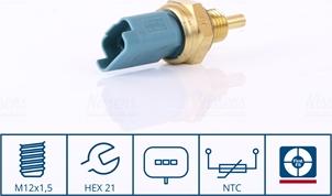 Nissens 207033 - Sensor, coolant temperature autospares.lv