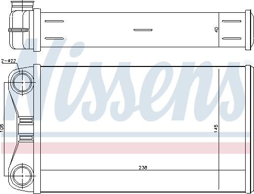 Nissens 70226 - Heat Exchanger, interior heating autospares.lv