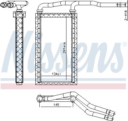 Nissens 707208 - Heat Exchanger, interior heating autospares.lv