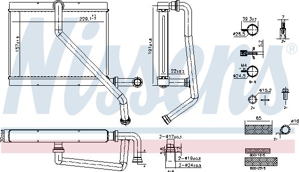 Nissens 707289 - Heat Exchanger, interior heating autospares.lv