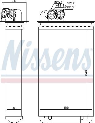 Nissens 72936 - Heat Exchanger, interior heating autospares.lv