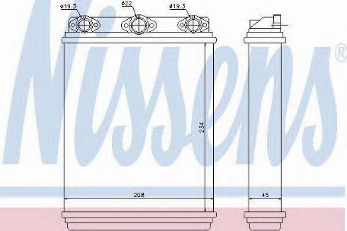 Nissens 72000 - Heat Exchanger, interior heating autospares.lv