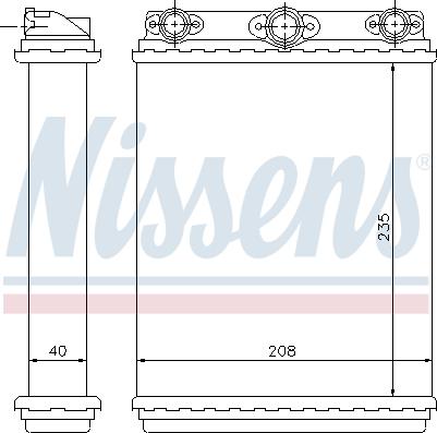 Nissens 72016 - Heat Exchanger, interior heating autospares.lv