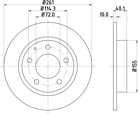 Nisshinbo ND5006K - Brake Disc autospares.lv