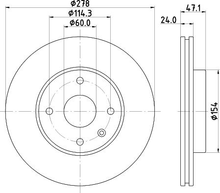 Nisshinbo ND6025K - Brake Disc autospares.lv