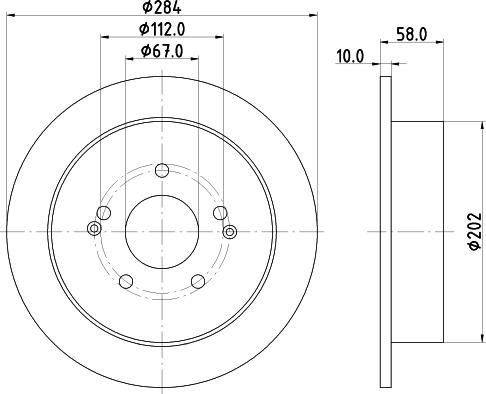 Nisshinbo ND6110K - Brake Disc autospares.lv