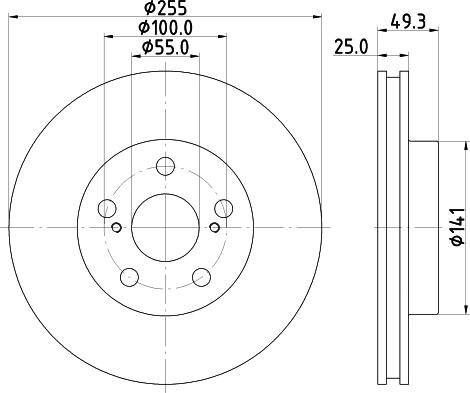 Nisshinbo ND1094K - Brake Disc autospares.lv