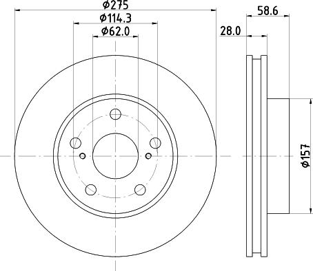 Nisshinbo ND1055K - Brake Disc autospares.lv